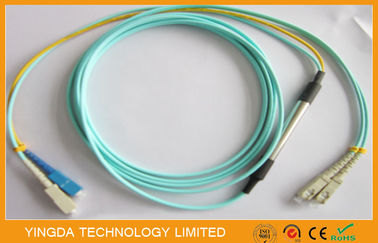 Beli SC-SC Mode AC Kabel Patch Cord Duplex 50 / 125um OM3 10G Kabel Fiber Optic pembuatan online