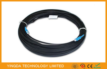 Beli 1 Core Self Supporting FTTH Patch Cord Kabel Serat Optik SC - SC Black FRP LSZH pembuatan online