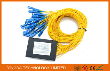 Beli ODN Serat Optik PLC Splitter 1x32 Penyangga Ketat Putih Hytrel 0.9mm LSZH pembuatan online