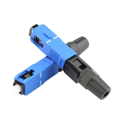 Beli Kabel Drop Fiber Optik FTTH Konektor Mecahncial Cepat SC, Konektor yang Dapat Dipasang di Lapangan SC LC FC G657A pembuatan online