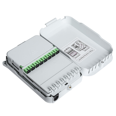 Beli Plastik 16 Port Mid Span Fiber Optic Cable Termination Box IP55 FTTH Indoor Wall Mount pembuatan online