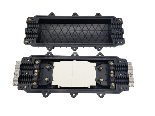 Beli ABS Inline Fiber Optic Splice Closure 144 Cores 2In 2Out Dikuburkan Aerial Manhole Enclosure pembuatan online