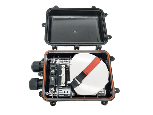 Beli 24F 48F Fiber Optik Joint Enclosure Horizontal Inline 2 Cable Glands 96 Cores Wall Mount pembuatan online