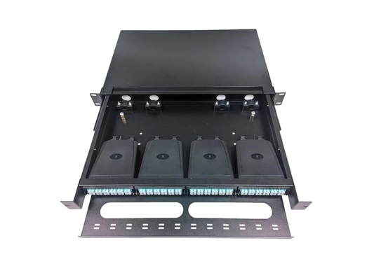 Beli 96 Fibers MPO MTP Fiber Patch Panel Enclosure Untuk Pusat Data Jaringan Kepadatan Tinggi pembuatan online
