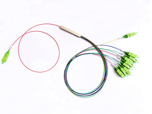 Beli Tabung Baja NAP Fiber Optik Splitter G657A1 1x9 FTTR PLC Splitter SC APC Connector pembuatan online