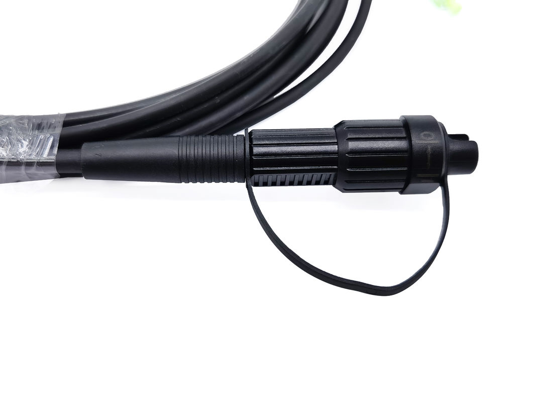 Pre Connectorized SC APC FTTA Fiber Optic Cable 5.0mm G657A2 LSZH 5Mts Black