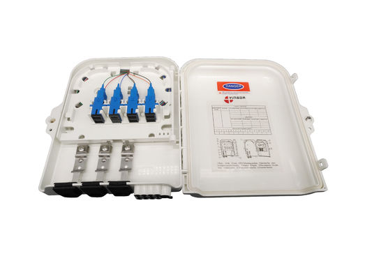 YINGDA Outdoor Wall Mount 1 sampai 8 PLC Splitter Fiber Optic Box IP65, 3In 8Out Distribution Enclosure