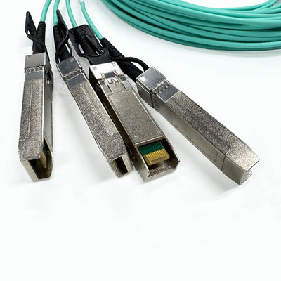 Kualitas tinggi Kabel Optik Aktif 100G QSFP28 OM3 Kabel transceiver optik AOC Digunakan untuk Jaringan