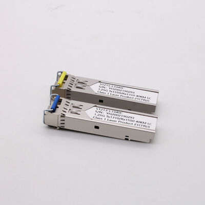 Modul Sfp 1.25G 40km T1550 R1310 Sfp Transceiver Epon Sfp Modul Optik Serat Mode Tunggal Sc Solusi Fttx Jaringan