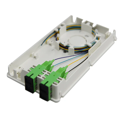 FTTH Terminal Box 4 Core Single Fiber ABS Plastic Wall Mounted Fiber Optic Termination Box